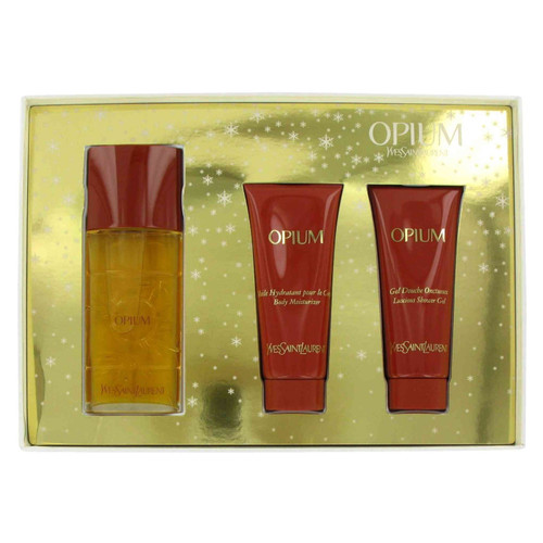 YSL OPIUM 3 PCS SET FOR WOMEN: 1.7 EDT SP + 2.5 B/L + 2.5 S/G