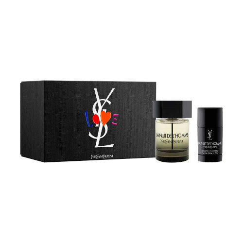 YVES SAINT LAURENT LA NUIT DE L''HOMME 2 PCS GIFT SET: 2 OZ EAU DE TOILETTE + 2.5 DEODORANT