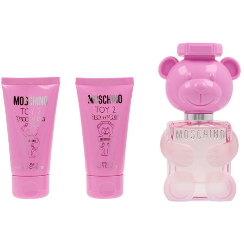 MOSCHINO TOY 2 BUBBLE GUM 3 PCS SET FOR WOMEN: 0.17 EAU DE TOILETTE SPRAY + 0.8 SHOWER GEL + 0.8 BODY LOTION