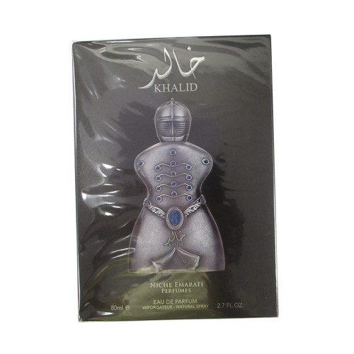 LATTAFA NICHE EMARATI KHALID 2.7 EAU DE PARFUM SPRAY (METAL BOTTLE)