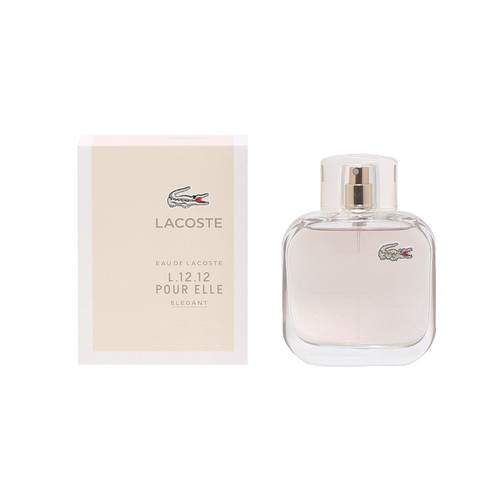 LACOSTE EAU DE LACOSTE L.12.12 ELEGANT 3 OZ EAU DE TOILETTE SPRAY FOR WOMEN.