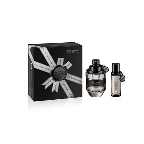 VIKTOR & ROLF SPICEBOMB 2 PCS SET FOR MEN: 3 OZ EAU DE TOILETTE SPRAY + 0.67 EAU DE TOILETTE SPRAY