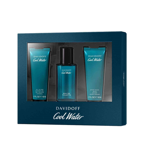 COOLWATER 3 PCS SET FOR MEN: 1.3 EAU DE TOILETTE SPRAY + 1.6 SHOWER GEL + 1.6 AFTER SHAVE BALM COOLWATER 3 PCS SET FOR MEN: 1.3 EAU DE TOILETTE SPRAY + 1.6 SHOWER GEL + 1.6 AFTER SHAVE BALM
