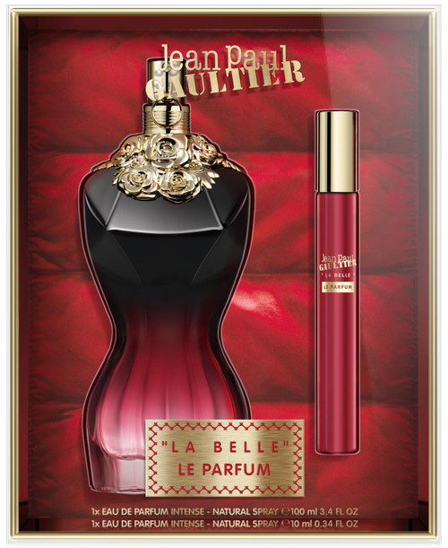 JEAN PAUL GAULTIER LA BELLE LE PARFUM 2 PCS SET FOR WOMEN: 3.4 EAU DE PARFUM INTENSE SPRAY + 0.34 EAU DE PARFUM INTENSE SPRAY JEAN PAUL GAULTIER LA BELLE LE PARFUM 2 PCS SET FOR WOMEN: 3.4 EAU DE PARFUM INTENSE SPRAY + 0.34 EAU DE PARFUM INTENSE SPRAY
