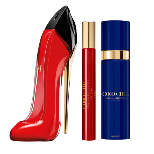 CAROLINA HERRERA VERY GOOD GIRL 3 PCS SET: 2.7 EAU DE PARFUM SPRAY + 0.34 EAU DE PARFUM SPRAY + 3.4 BODY MIST CAROLINA HERRERA VERY GOOD GIRL 3 PCS SET: 2.7 EAU DE PARFUM SPRAY + 0.34 EAU DE PARFUM SPRAY + 3.4 BODY MIST