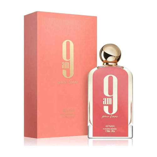 AFNAN 9 AM POUR FEMME 3.4 EAU DE PARFUM SPRAY AFNAN 9 AM POUR FEMME 3.4 EAU DE PARFUM SPRAY