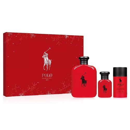 POLO RED 3 PCS SET FOR MEN: 4.2 EAU DE TOILETTE SPRAY + 1.36 EAU DE TOILETTE SPRAY + 2.6 DEODORANT STICK POLO RED 3 PCS SET FOR MEN: 4.2 EAU DE TOILETTE SPRAY + 1.36 EAU DE TOILETTE SPRAY + 2.6 DEODORANT STICK