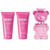 MOSCHINO TOY 2 BUBBLE GUM 3 PCS SET FOR WOMEN: 1.7 EAU DE TOILETTE SPRAY + 1.7 SHOWER GEL + 1.7 BODY LOTION