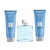 AZZARO CHROME 3 PCS SET FOR MEN: 1 OZ EAU DE TOILETTE SPRAY + 2 * 2.5 HAIR & BODY SHAMPOO