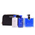 BVLGARI BLV 4 PCS SET FOR MEN: 3.4 EDT SP + 2.5 AFTER SHAVE BALM + 2.5 SHAMPOO AND SHOWER GEL + POUCH