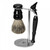 ACCA KAPPA SHAVING SET HIGH QUALITY RESIN WITH STAND IN BLACK: PURE BADGER SHAVING BRUSH + "MACH 3" RAZOR
