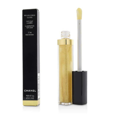 CHANEL ROUGE COCO GLOSS 0.19 ILLUMINATING TOP COAT #774 EXCITATION
