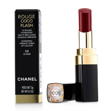 CHANEL ROUGE COCO FLASH 0.1 HYDRATING VIBRANT SHINE LIP COLOUR PLUMPING  LIPSTICK #68 ULTIME - Nandansons International Inc.