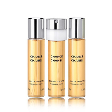 CHANEL CHANCE 3 X 0.68 EAU DE TOILETTE REFILL SET FOR WOMEN