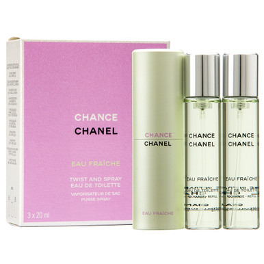 Chanel Chance Eau Fraiche Eau de Toilette Complete for Women 3 x