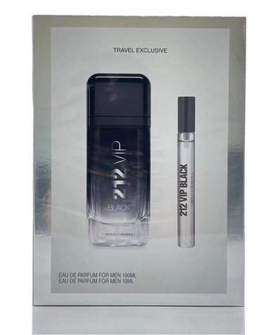 212 VIP BLACK 2 PCS SET FOR MEN: 3.4 EAU DE PARFUM SPRAY + 0.34