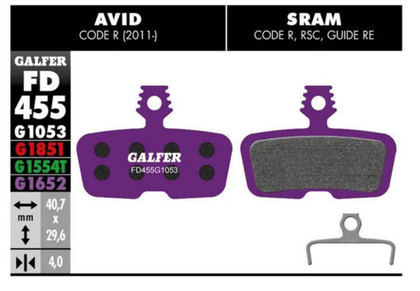 Patins Galfer E-Bike FD455 Avid Code R (11-)