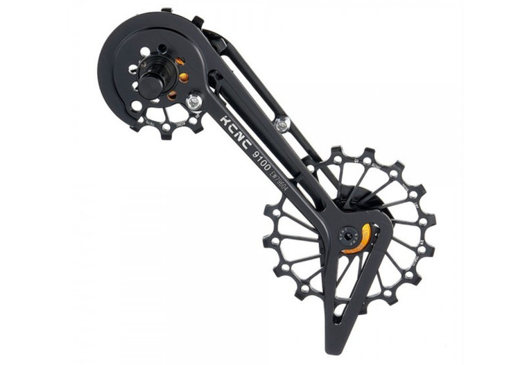Patte de dérailleur KCNC + galets céramiques 12+16D Dura-Ace 9100 et Ultegra 8000 11v
