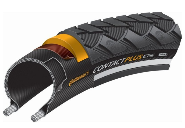 Pneu Cubierta Continental Contact Plus 24 Rigida Reflectante
