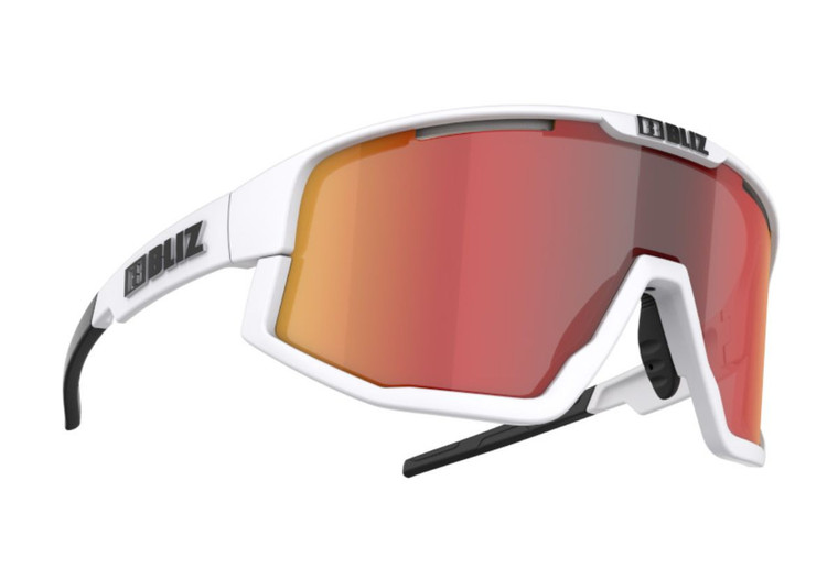 Lunettes Bliz Fusion Matt White/Smoke avec verres rouges multi-usage