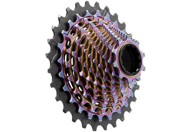 Cassette Sram Red AXS E1 XG1290 10-28 Rainbow se traduit en français par : "Cassette Sram Red AXS E1 XG1290 10-28 Rainbow".