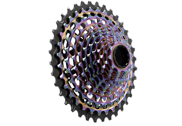Cassette Sram Red AXS E1 XG1290 10-36 Rainbow se traduit en français par : "Cassette Sram Red AXS E1 XG1290 10-36 Rainbow".