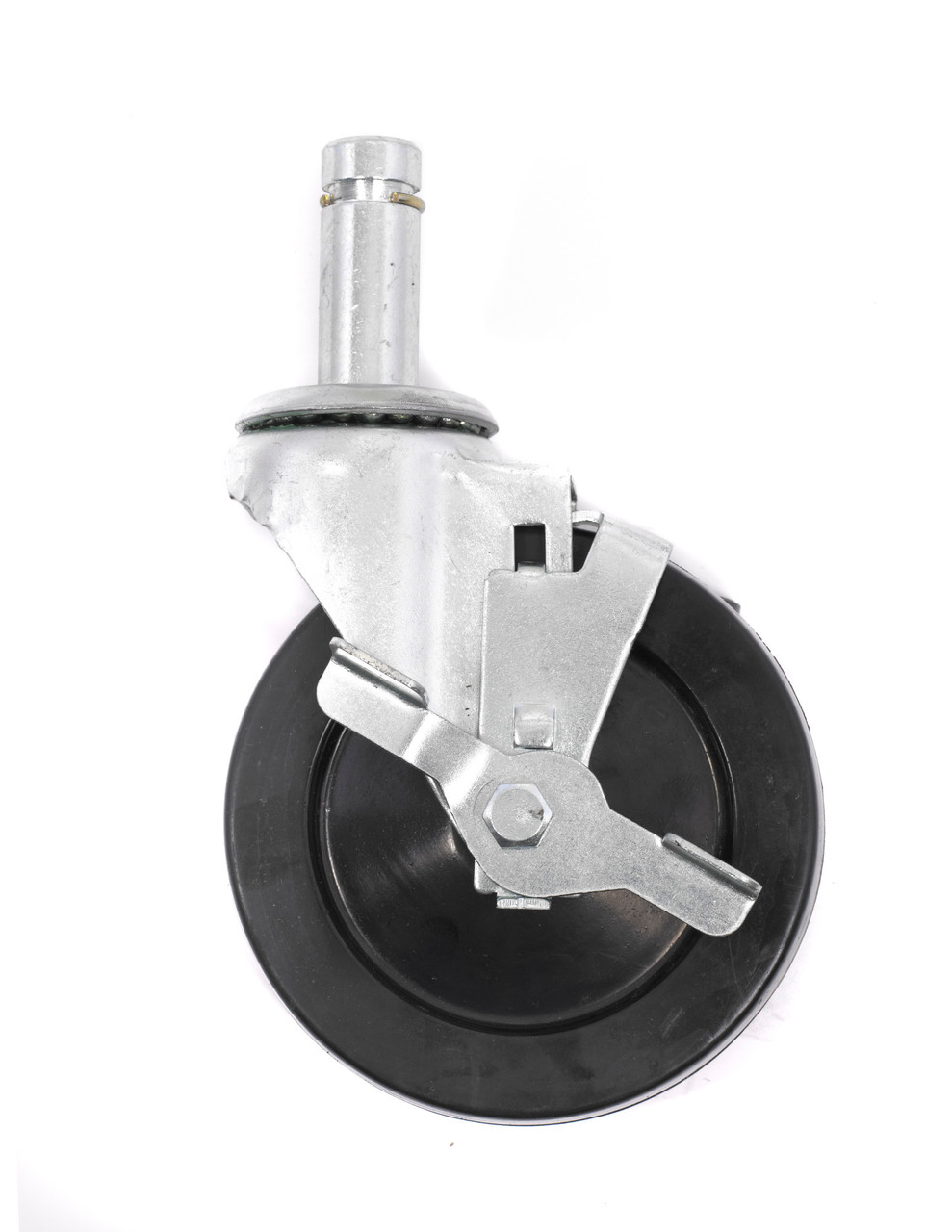 Olympic J5B Resilient Rubber Swivel/Brake Stem Caster - Olympic