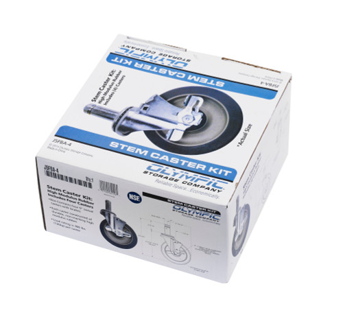 Olympic J5FBA-4 High Modulus Rubber Swivel/Brake Stem Caster, Box of 4 Olympic J5FBA-4 High Modulus Rubber Swivel/Brake Stem Caster, Box of 4