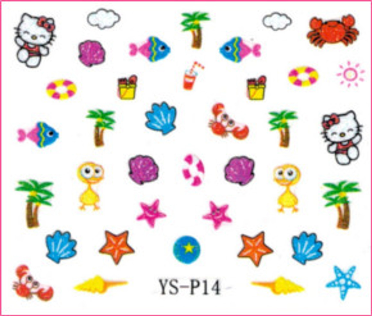 3D Nail Sticker-Hello Kitty #YS-P19 - Diamond Nail Supply, LLC