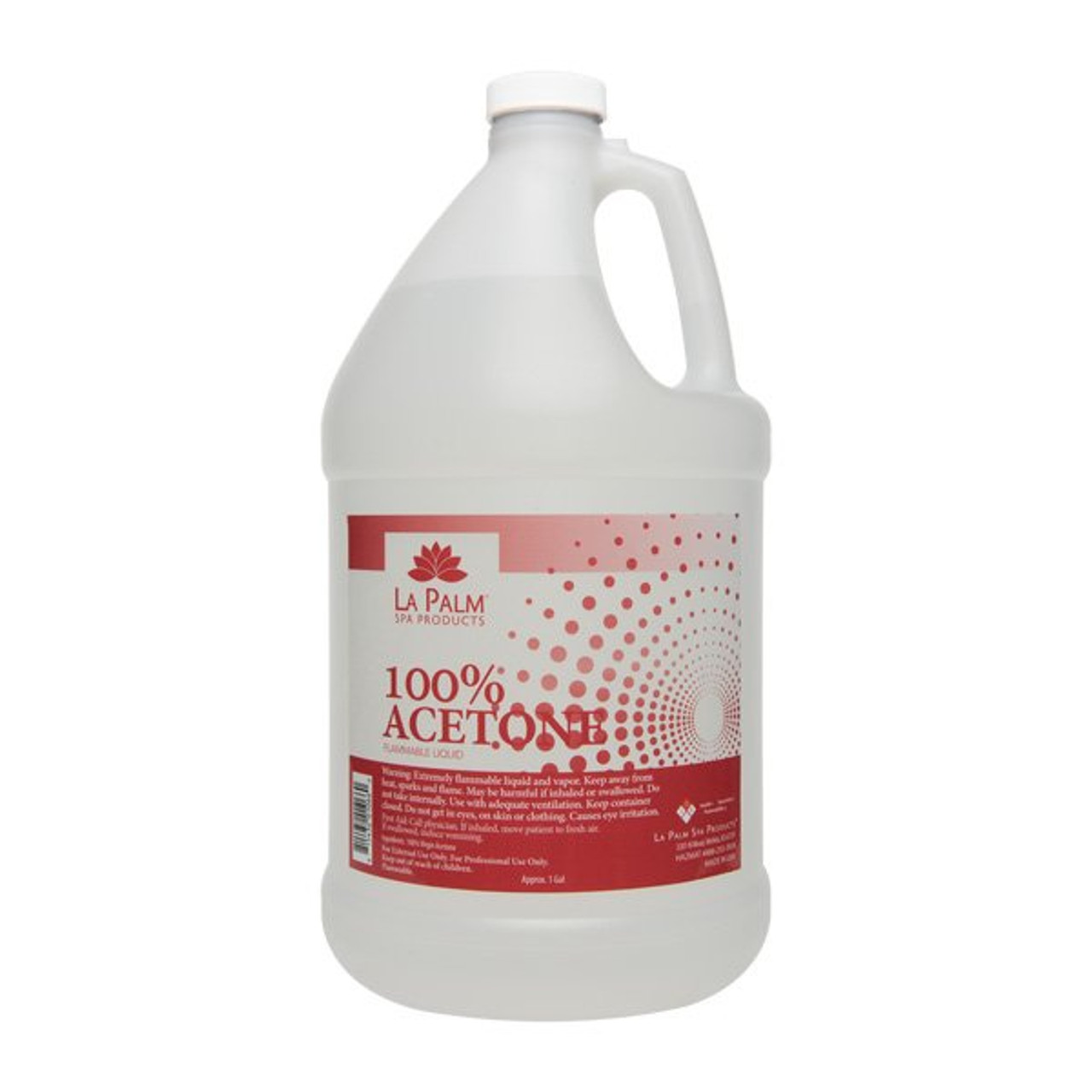 La Palm 100% Pure Acetone 4 Gallon/Case ***PICK UP ONLY*** - Diamond Nail  Supply, LLC