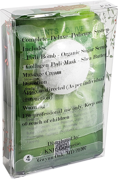 Demer Bomb Spa Pedicure Kit 4in1 Olive Diamond Nail Supply, LLC