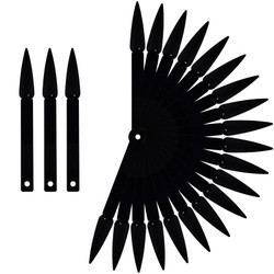 Nail Art Display Tip - Pointy Black With Ring 50 Tips