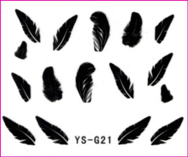 3D Nail Sticker-Feather #YS-G21