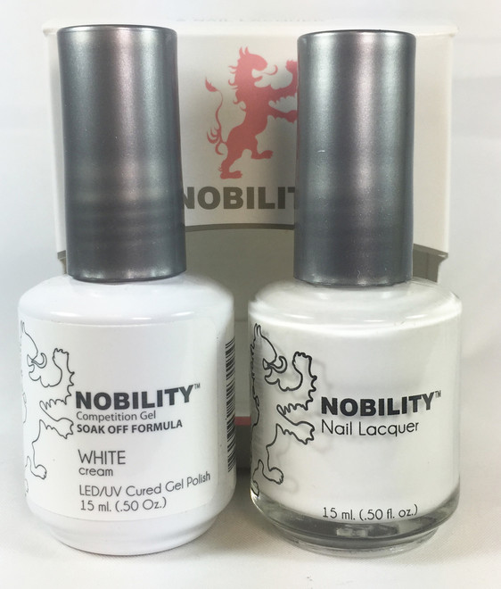 Lechat Nobility Gel and Polish Duo #001 - White (0.5 fl oz) 
