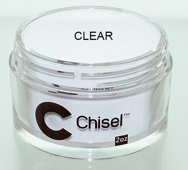 CHISEL 2IN1 ACRYLIC & DIPPING 2OZ - PINK & WHITE -CLEAR