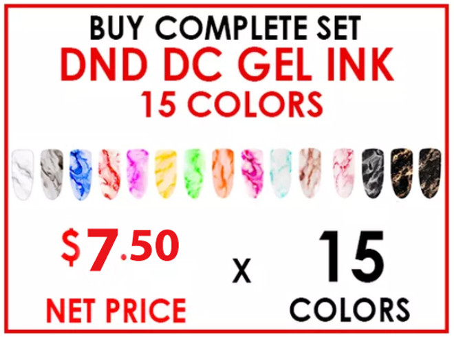 DND DC GEL INK - COMPLETE SET - 15 COLORS (#01-#15)