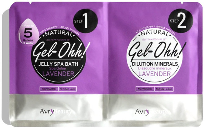 Avry Beauty Gel-Ohh! Jelly Spa Bath - Pedicure Set 2 Step - Lavender