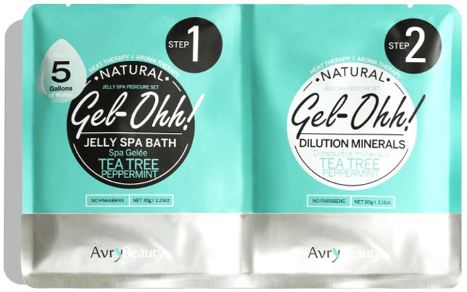 Avry Beauty Gel-Ohh! Jelly Spa Bath - Pedicure Set 2 Step - Tea Tree