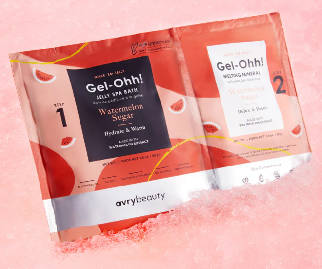 Avry Beauty Gel-Ohh! Jelly Spa Bath - Pedicure Set 2 Step - Watermelon Sugar