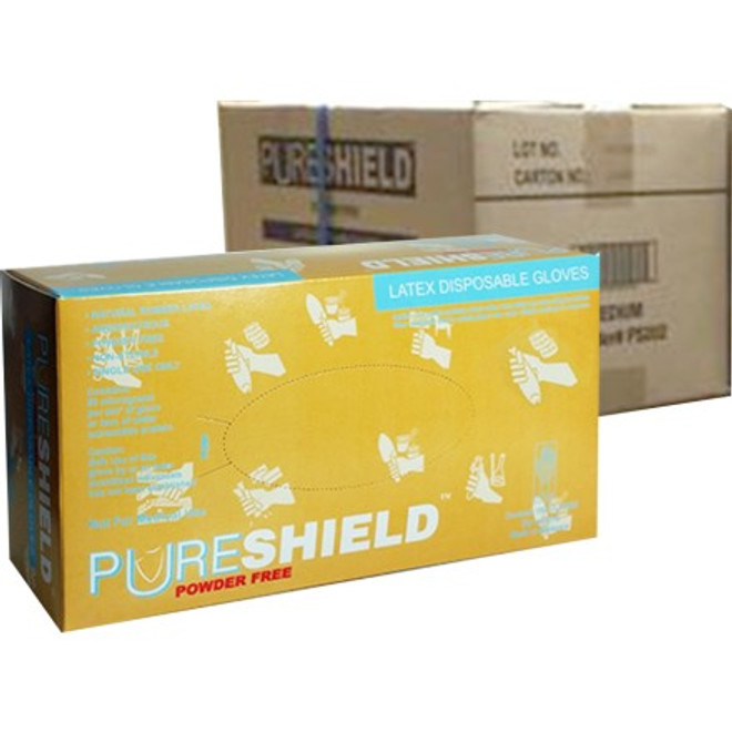 PURESHIELD Gloves Latex Powder-Free size SMALL - CASE/1000 pcs