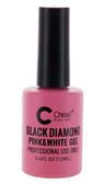 Chisel Black Diamond Pink & White Gel Top Coat - 0.5 oz