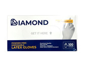 DIAMOND Latex Glove Powder-Free 100/pk - size LARGE