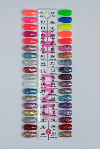 DND Gel Duo 36 colors - Chart #2 - Diamond Nail Supply, LLC