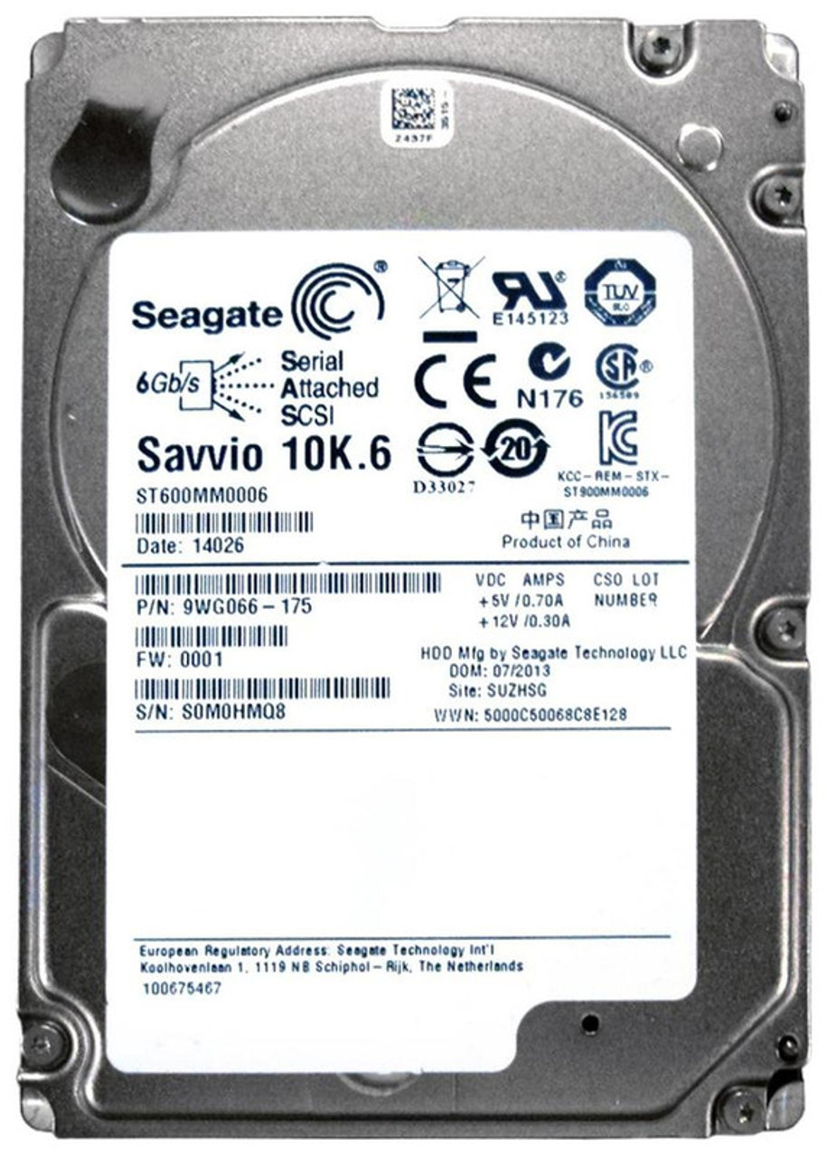 Seagate ST600MM0006 600GB 10000 RPM 64MB Cache SAS 6Gb/s 2.5