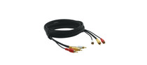 Kramer Electronics C-3RVAM/3RVAM-50 Molded AV cable ( RG-59 + 2 audio cables on RCA) (50')