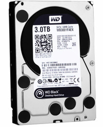 Western Digital WD3001FAEX Black 3TB Performance Desktop Hard Disk Drive 7200RPM SATA 6 Gb/s 64MB Cache 3.5 Inch - Used