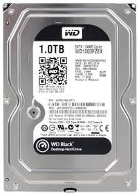 Western Digital WD1003FZEX Black 1TB Performance Desktop Hard Disk Drive - 7200 RPM SATA 6Gb/s 64MB Cache 3.5 Inch - Used