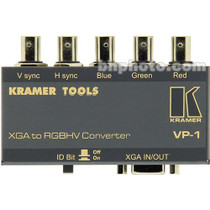Kramer Electronics VP-1 15-pin HD to 5 BNC Bi-directional Format Converter Kramer Electronics VP-1 15-pin HD to 5 BNC Bi-directional Format Converter