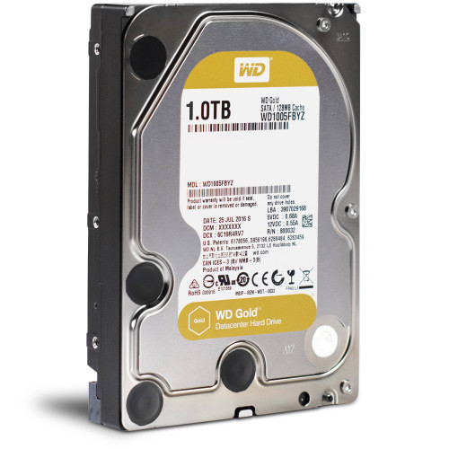 Western Digital Gold WD1005FBYZ 1TB Enterprise Class Hard Disk Drive - 7200 RPM Class SATA 6Gb/s 128MB Cache 3.5 Inch - Used Western Digital Gold WD1005FBYZ 1TB Enterprise Class Hard Disk Drive - 7200 RPM Class SATA 6Gb/s 128MB Cache 3.5 Inch - Used