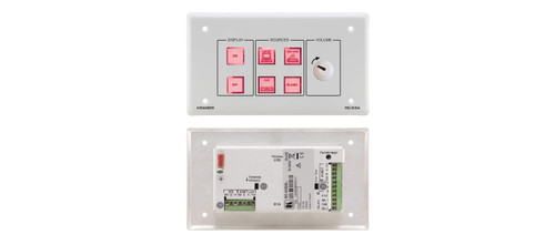 Kramer Electronics RC-63A(W) 6-Button Room Controller with an Analog Volume Knob & Printe Kramer Electronics RC-63A(W) 6-Button Room Controller with an Analog Volume Knob & Printe
